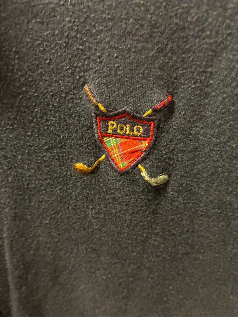 Polo Golf Vintage 1990s Boxy Men’s Navy Polo Shirt Made in USA